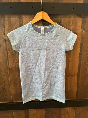 Ivivva Light Purple and Teal Heathered Athletic Tee Girls Size 14